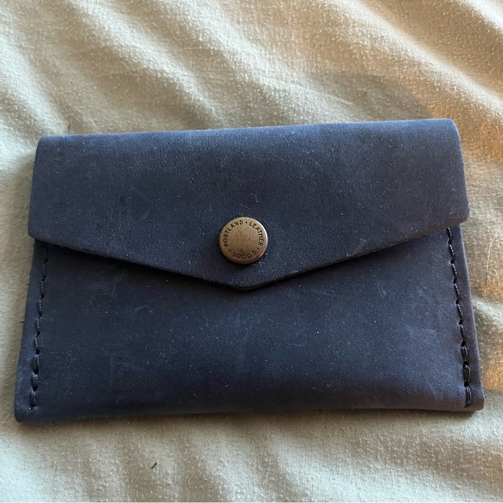 Portland Leather Blue Card Holder